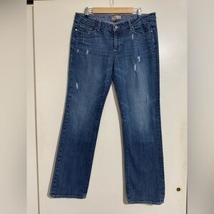 PAIGE Jimmy Jimmy Distressed Blue Straight Leg Jeans 31